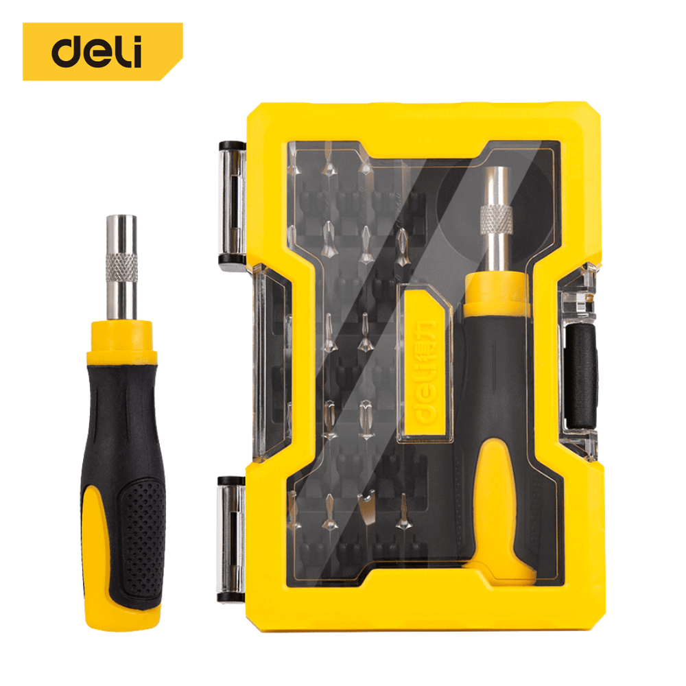 ชุดไขควงเปลี่ยนหัว DELI DL1021D-YL-01 21ชิ้น